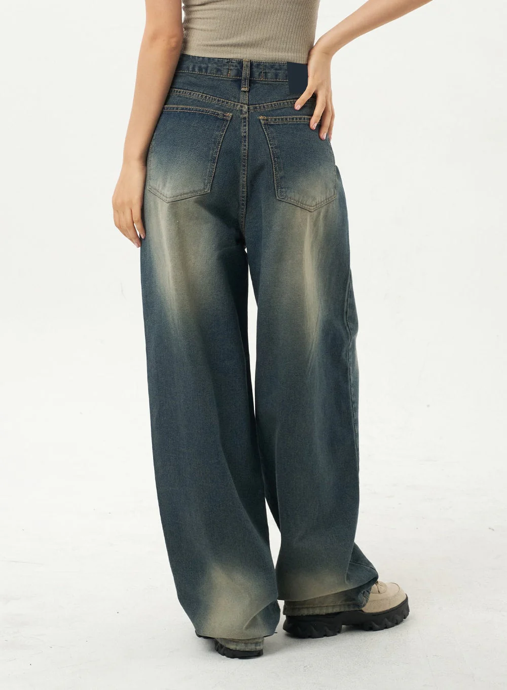 Mid-Rise Baggy Jeans CA325 - Image 6