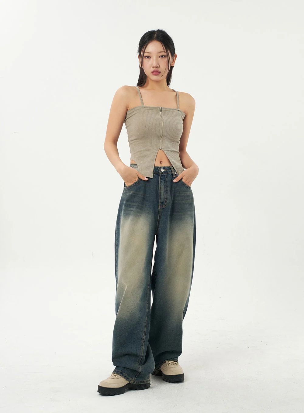 Mid-Rise Baggy Jeans CA325 - Image 7