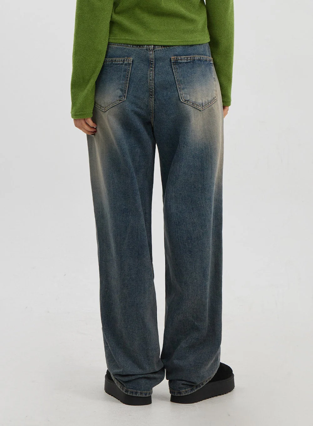 Mid-Rise Baggy Jeans Unisex CJ330 - Image 6