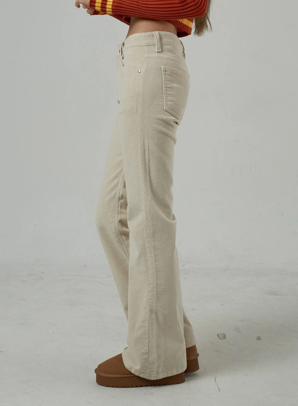 Mid-Rise Corduroy Bootcut Pants CJ306 - Image 9