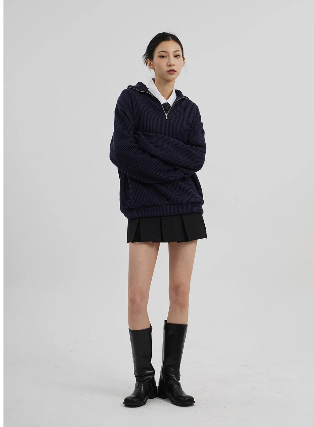 Mid-Rise Pleated Mini Skirt CF308 - Image 10