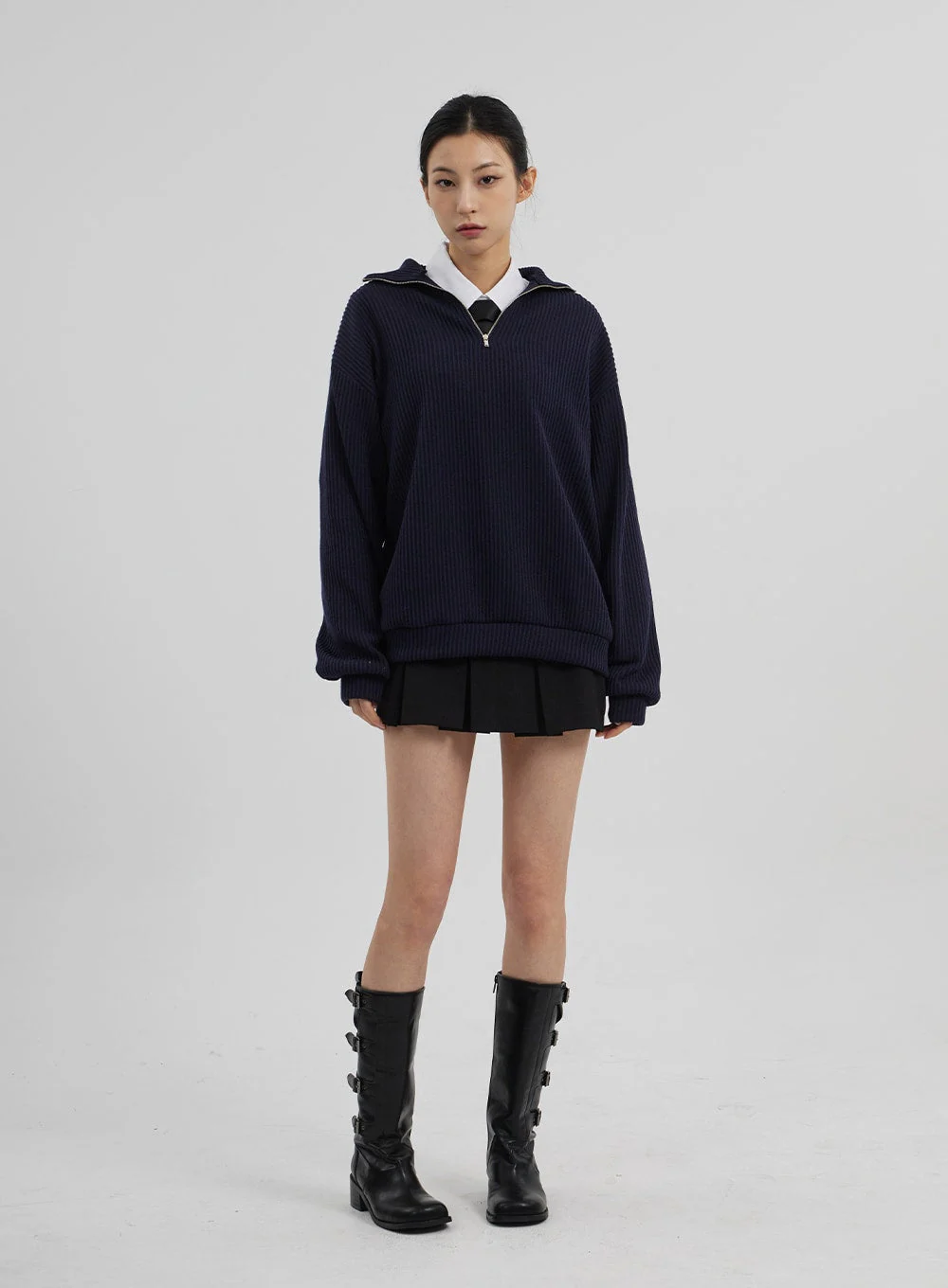 Mid-Rise Pleated Mini Skirt CF308 - Image 3