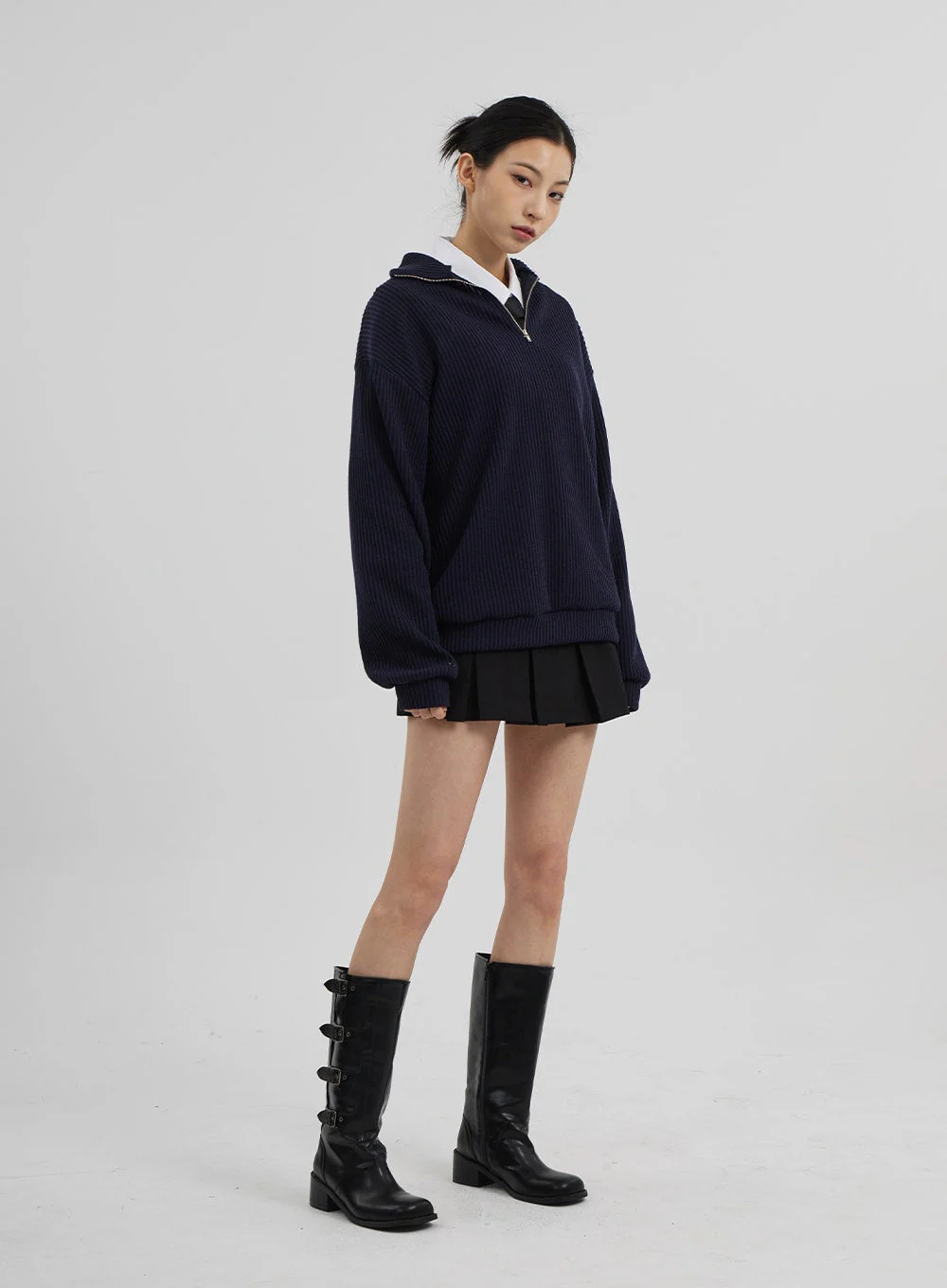 Mid-Rise Pleated Mini Skirt CF308 - Image 7