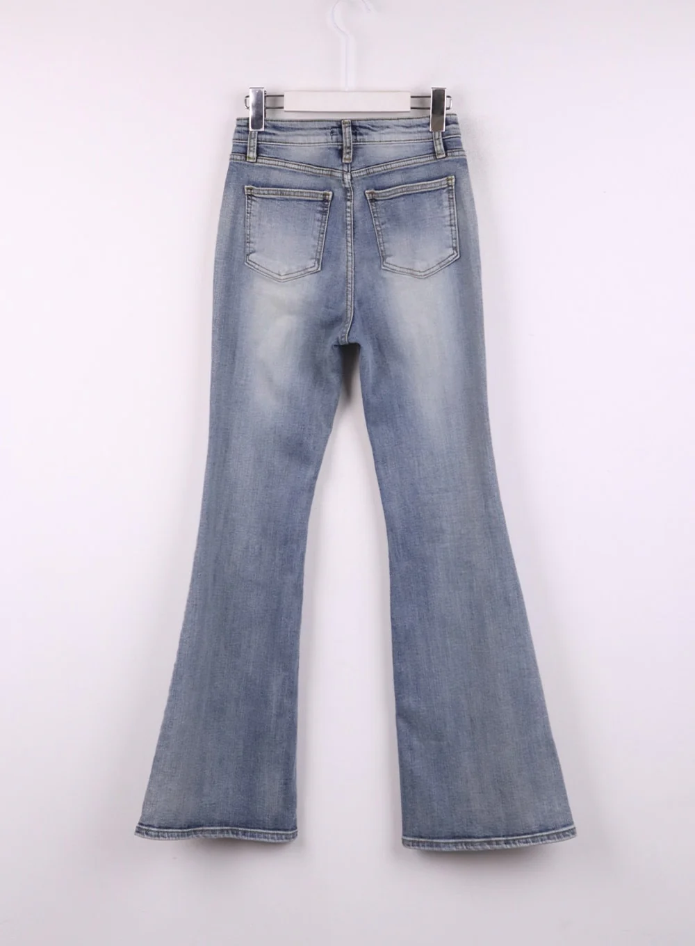 Mid Rise Solid Flared Jeans CJ429 - Image 10