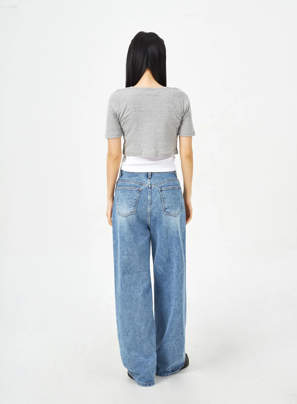 Mid-Wash Bootcut Jeans CM323 - Image 12