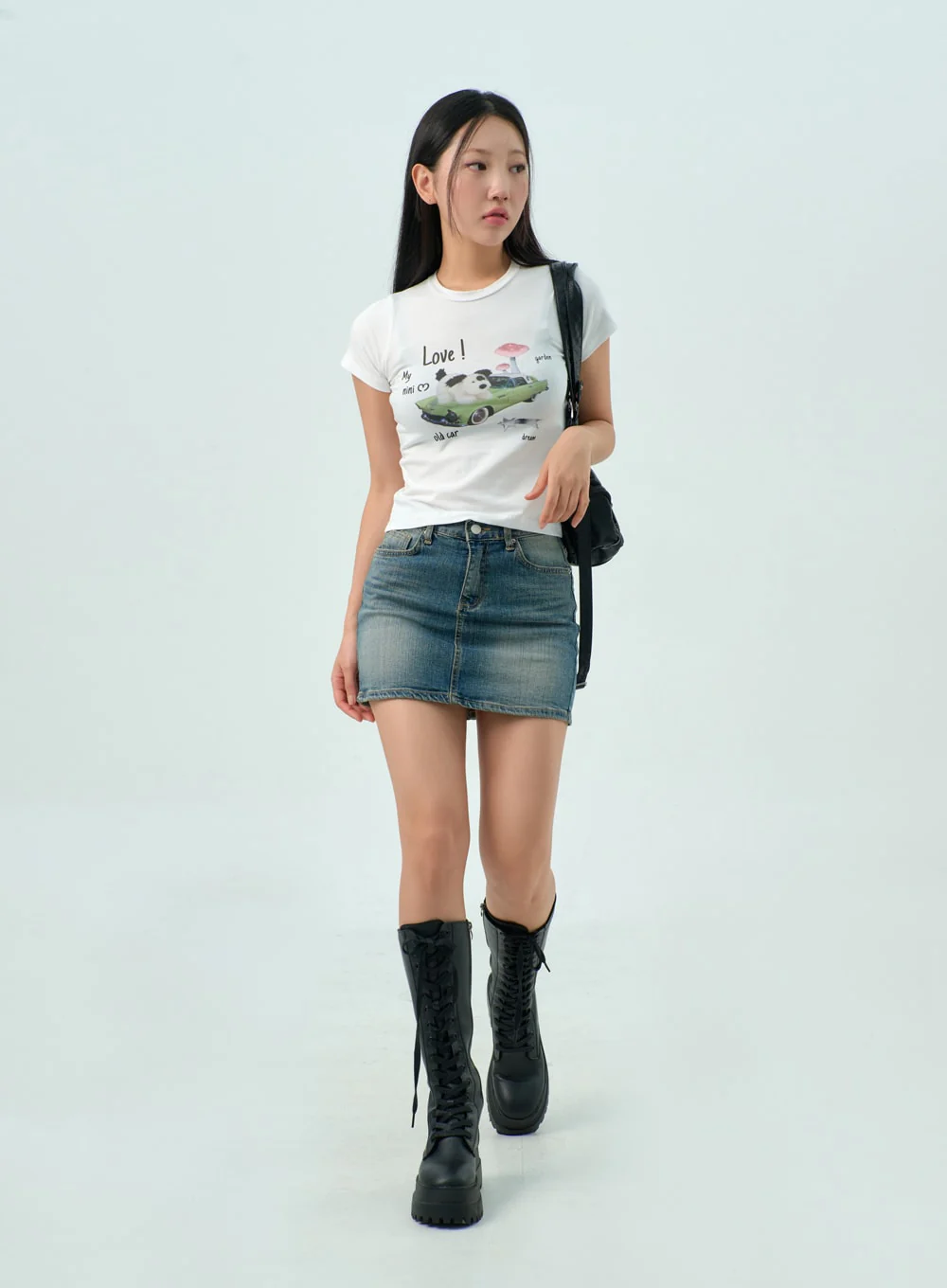 Mid-Wash Denim Skirt CY330 - Image 10