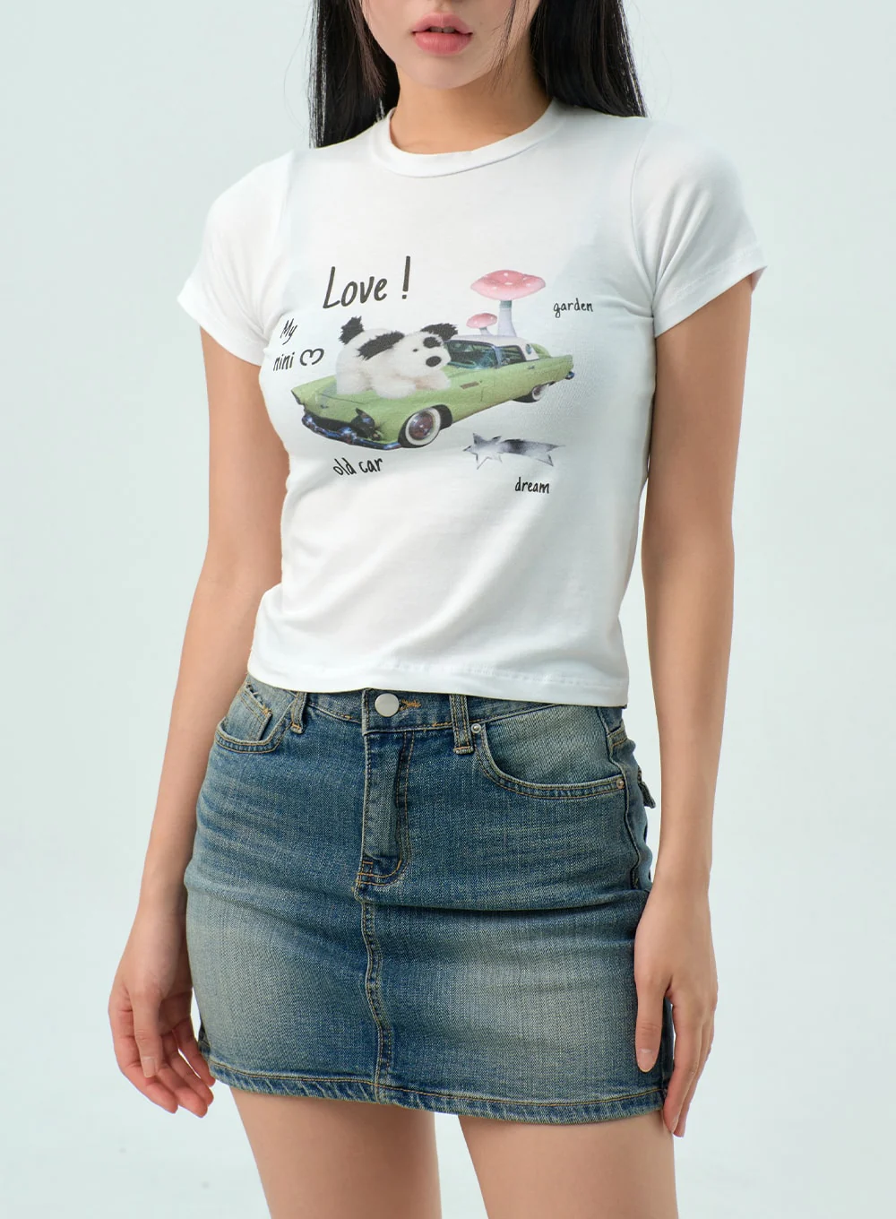 Mid-Wash Denim Skirt CY330 - Image 11