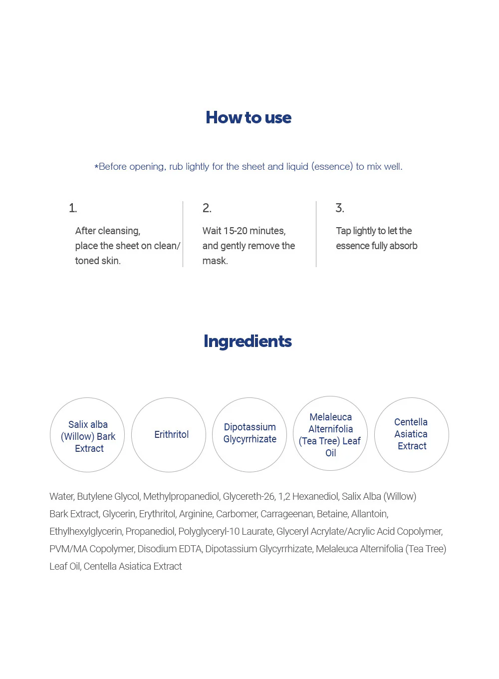 Midnight Blue Calming Sheet Mask (25ml / 5ea) - Image 5