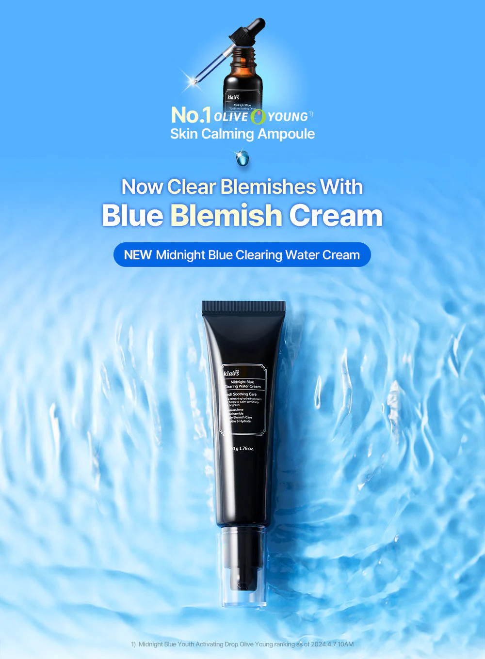 Midnight Blue Clearing Water Cream (50g) - Image 2