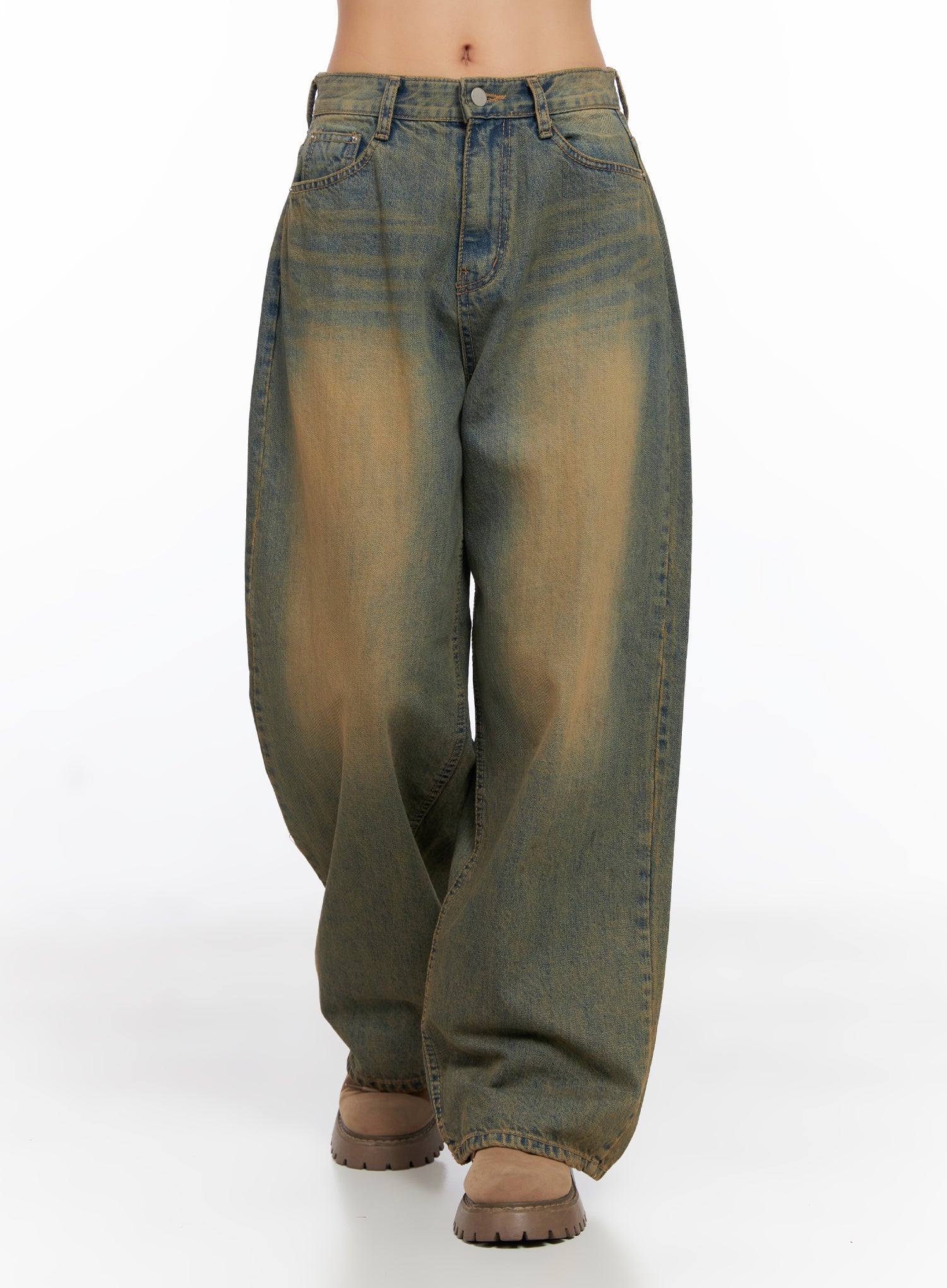 Miley Washed Balloon Baggy Jeans CO515 - Image 2
