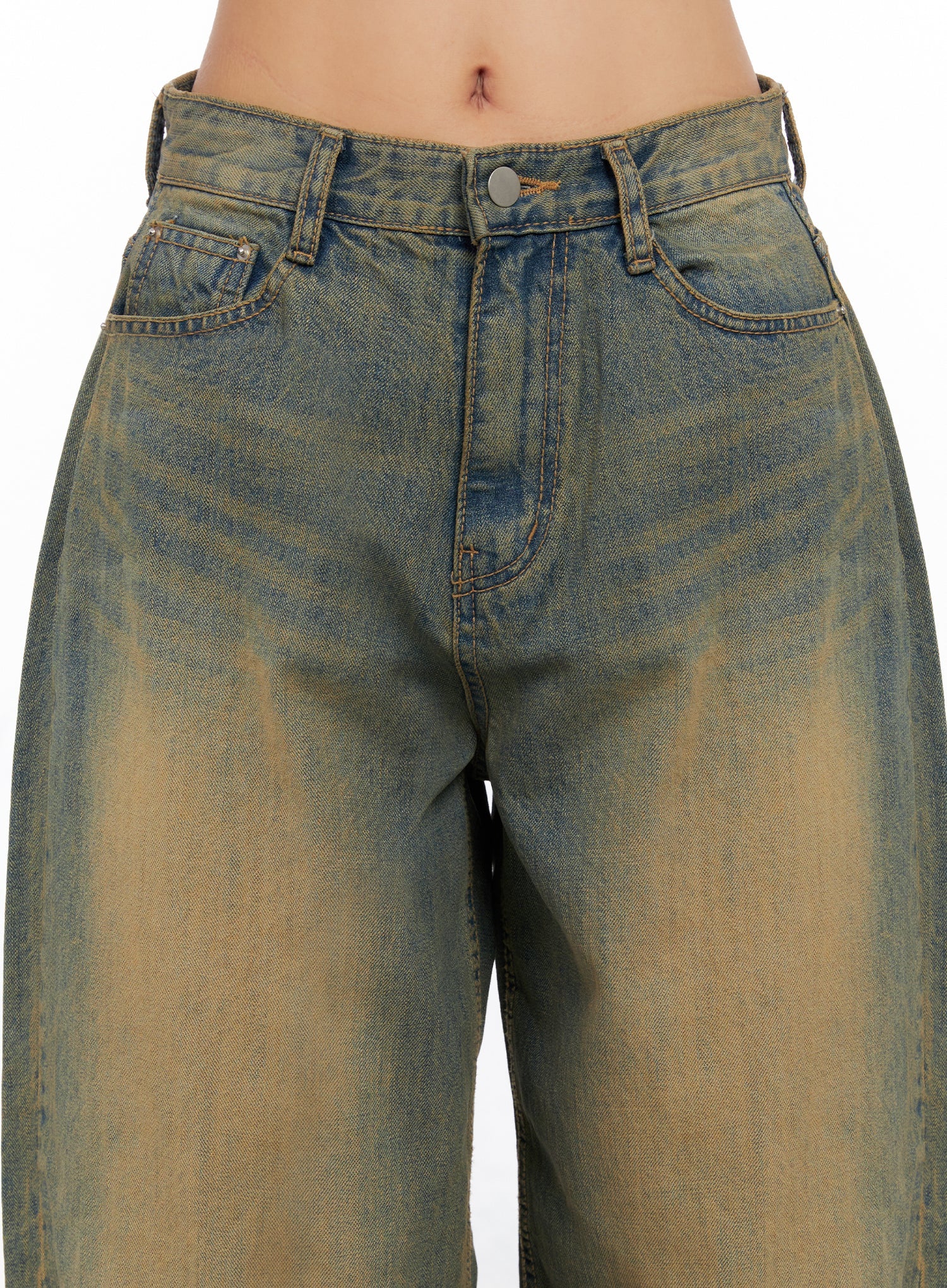 Miley Washed Balloon Baggy Jeans CO515 - Image 3