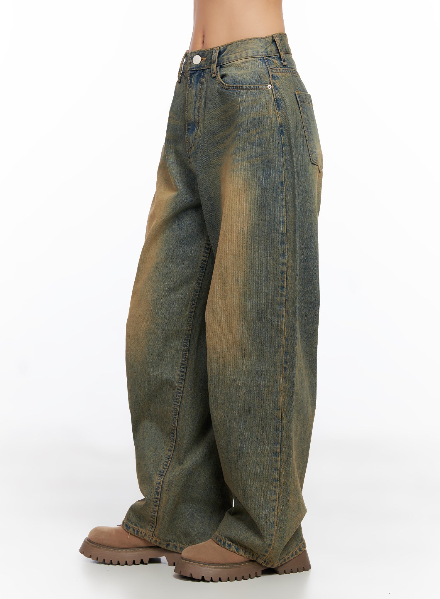 Miley Washed Balloon Baggy Jeans CO515 - Image 4