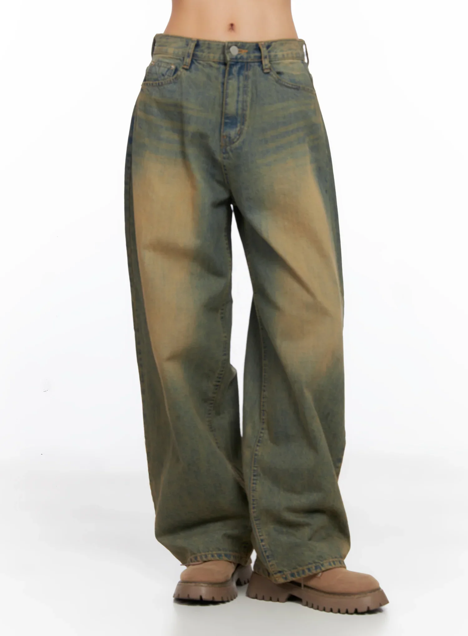 Miley Washed Balloon Baggy Jeans CO515 - Image 5
