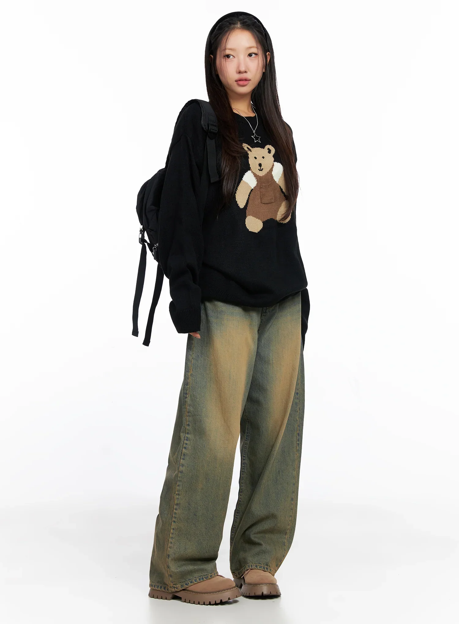 Miley Washed Balloon Baggy Jeans CO515 - Image 8