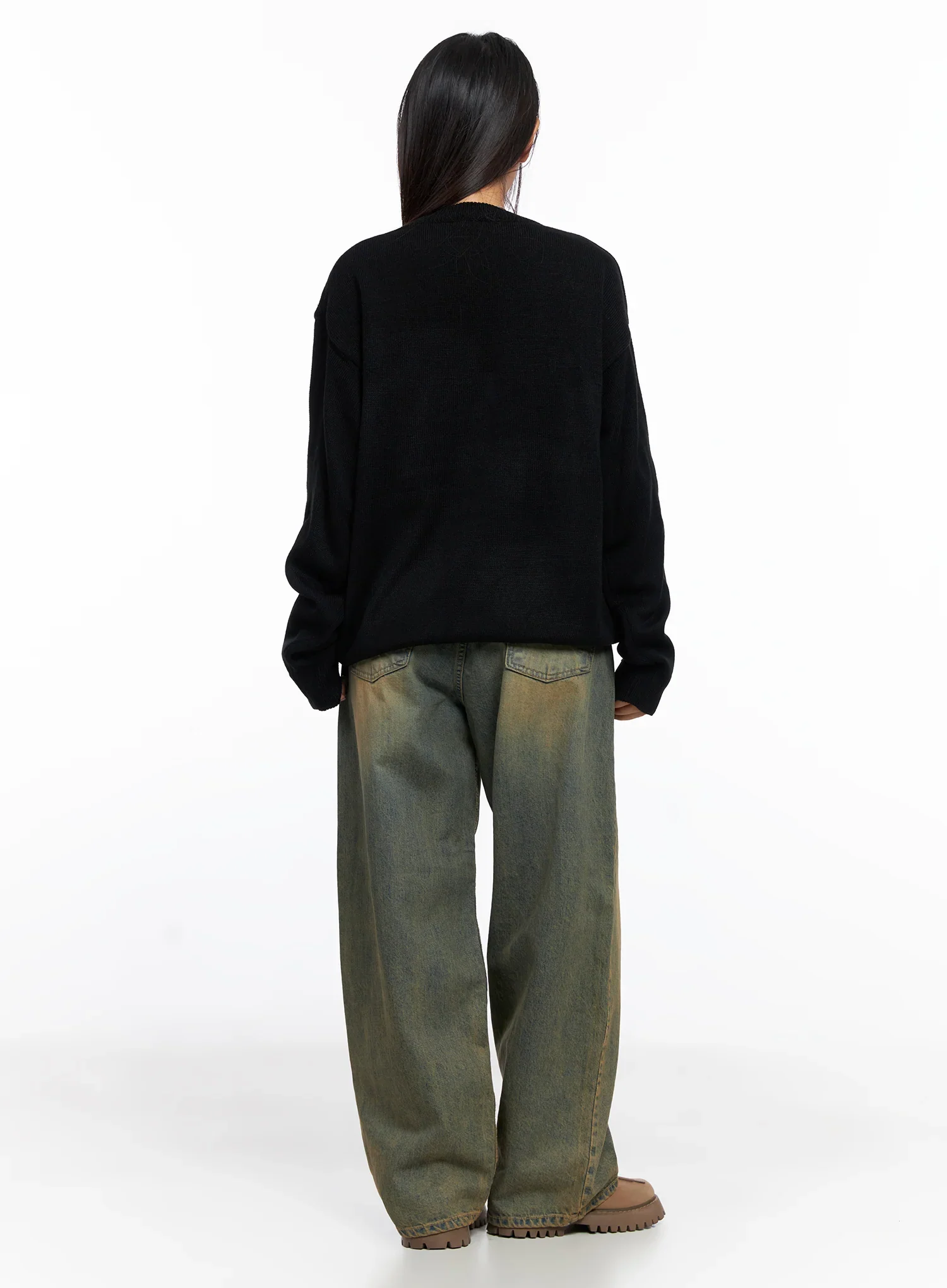 Miley Washed Balloon Baggy Jeans CO515 - Image 9
