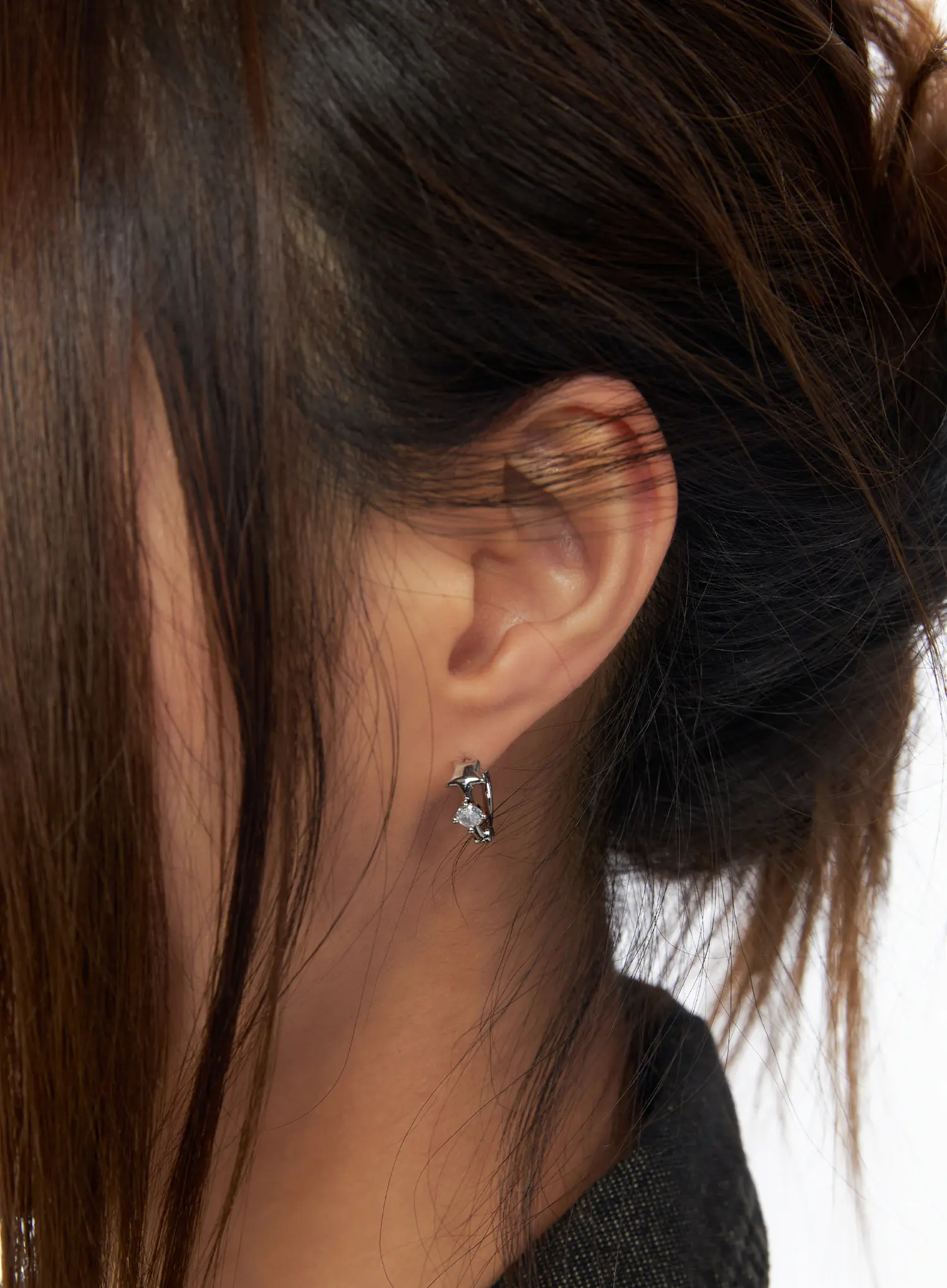 Mini Cubic Hoop Earrings CA517 - Image 3