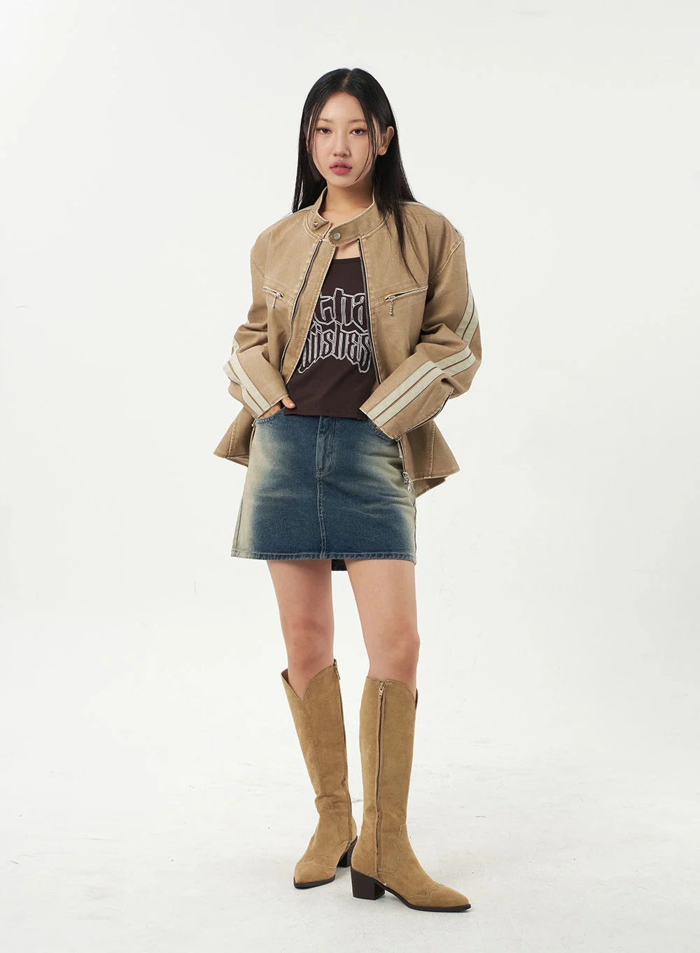 Mini Denim Skirt CA325 - Image 4