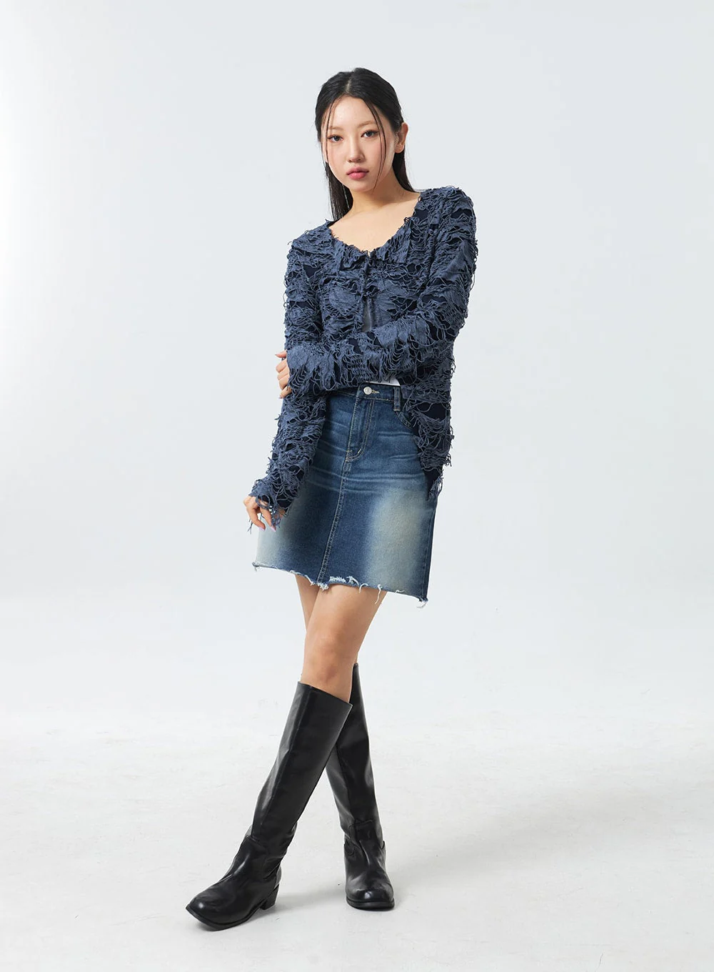 Mini Denim Skirt CM329 - Image 10