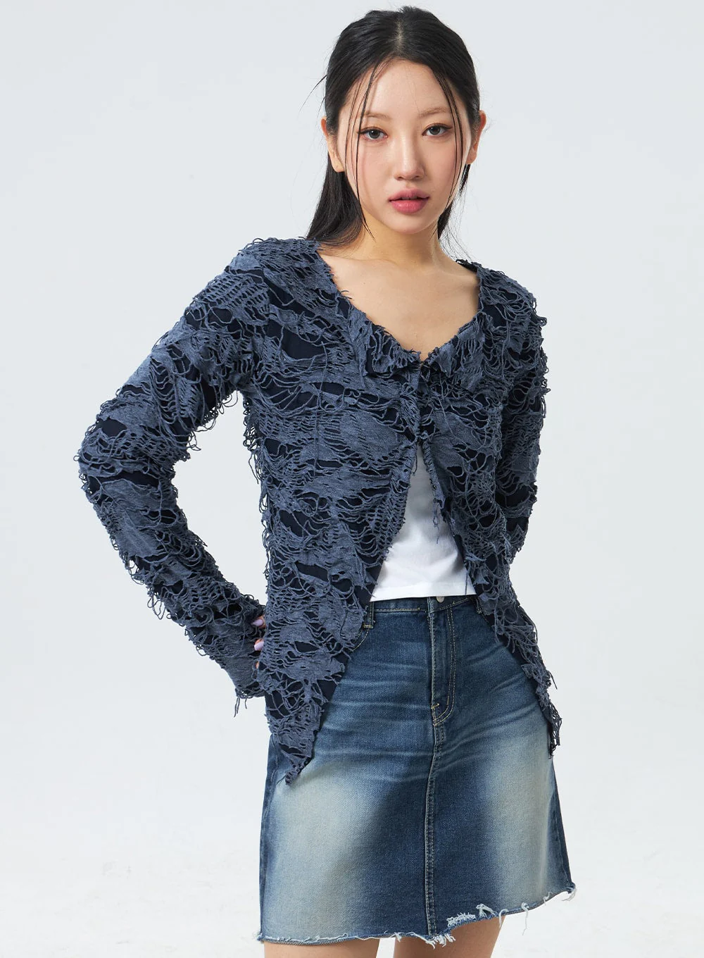 Mini Denim Skirt CM329 - Image 11