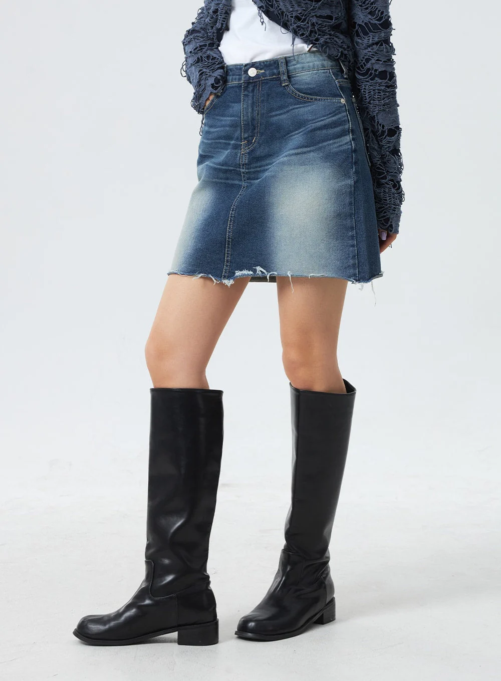 Mini Denim Skirt CM329 - Image 6