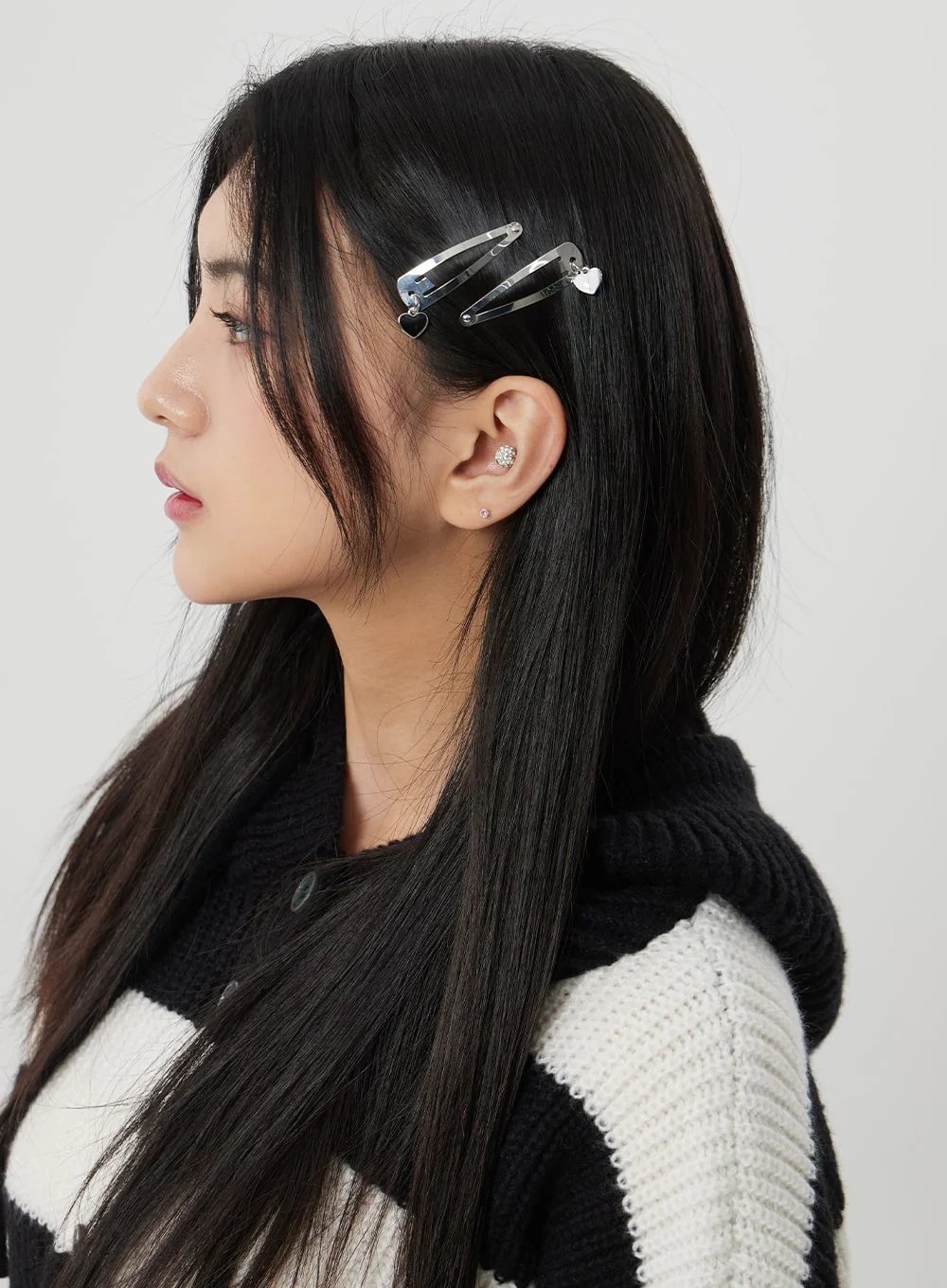 Mini Heart Hair Clip BJ316 - Image 3