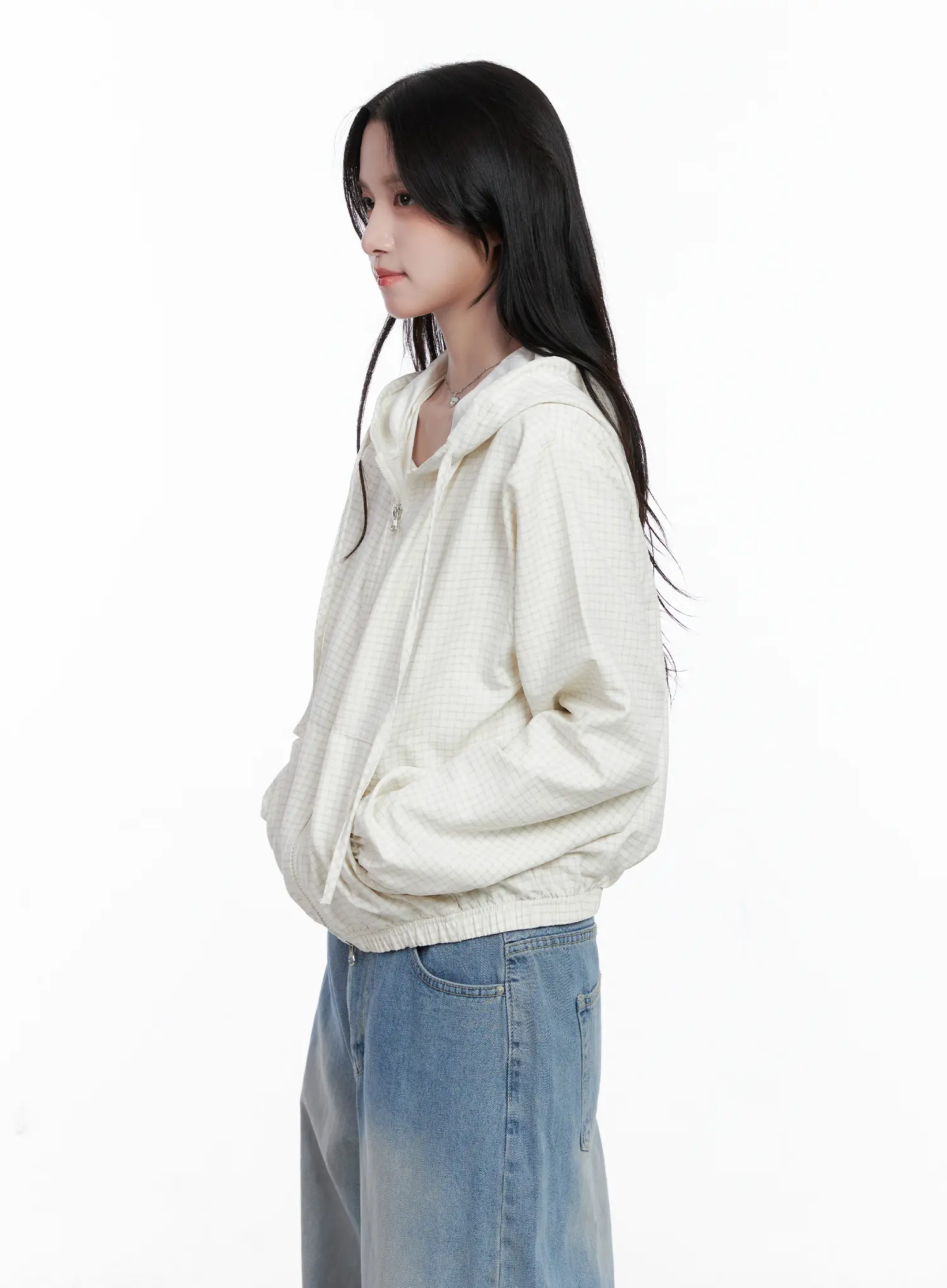 Minimalist Checkered Hoodie CS519 - Image 4