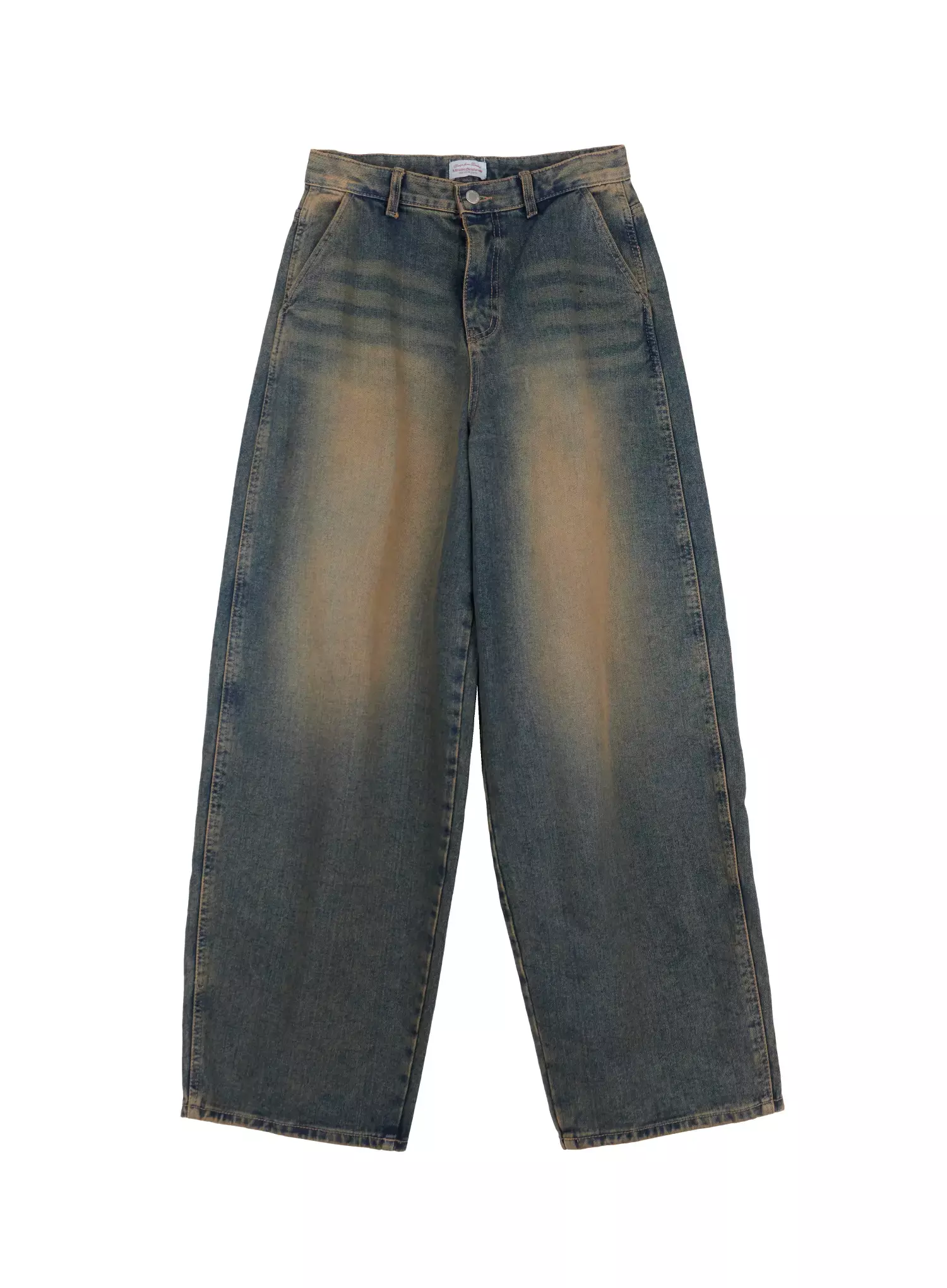 Minju Vintage Washed Baggy Jeans IS508 - Image 14
