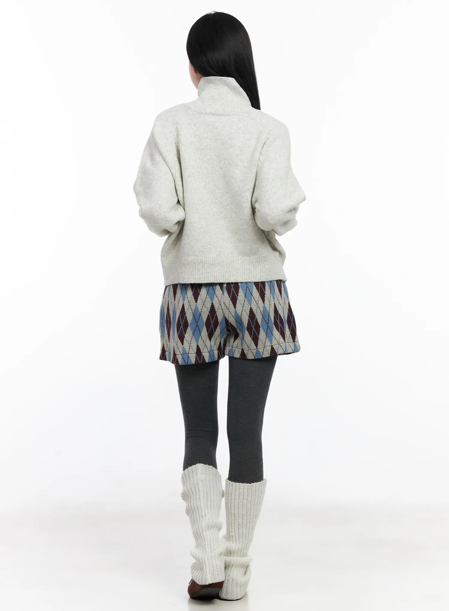 Mock Neck Buttoned Knit Cardigan CJ520 - Image 3