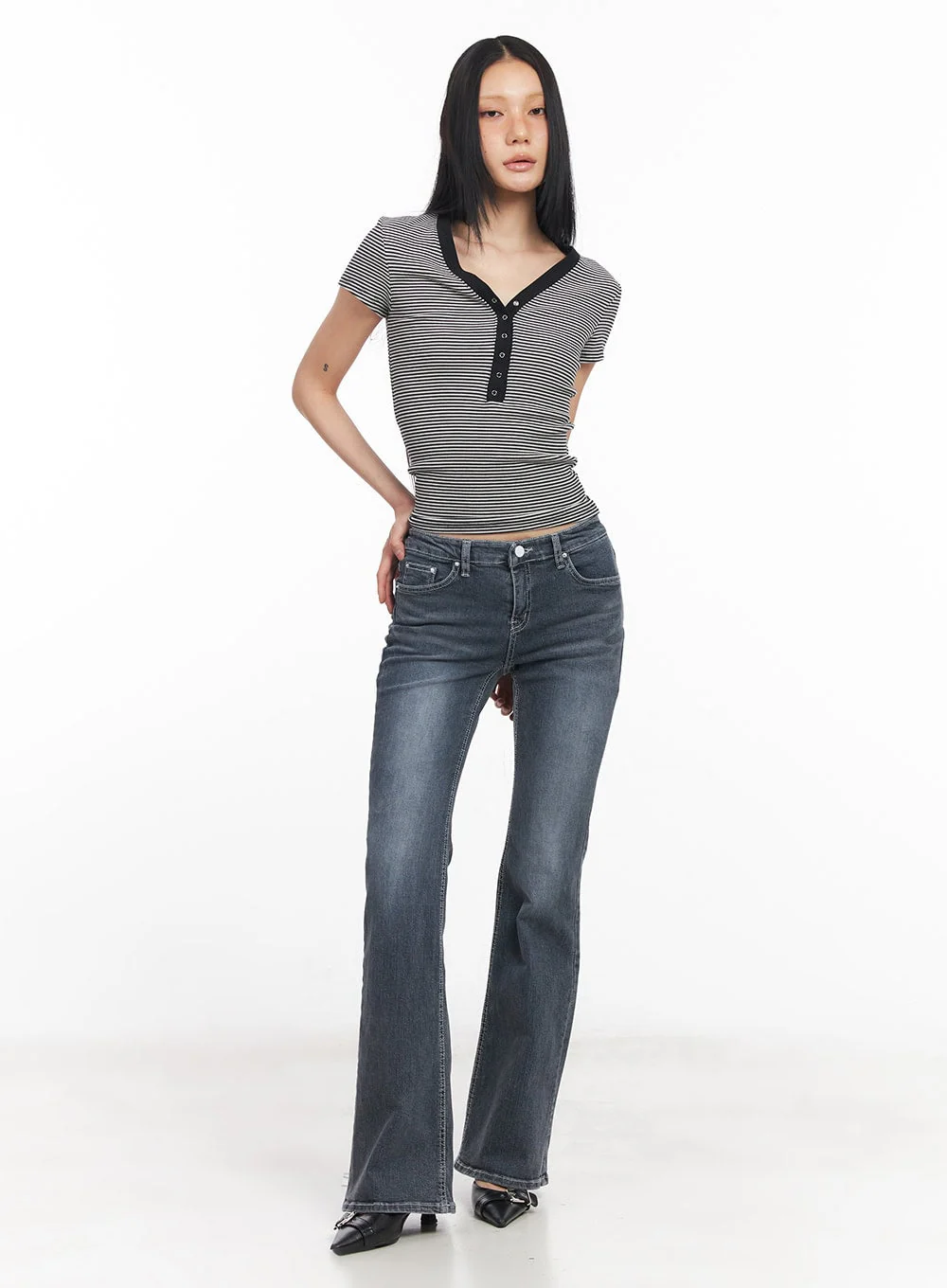 Nadeline Slim Bootcut Jeans CY528 - Image 4