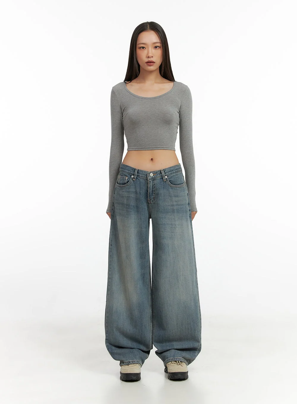 Nadia Washed Low-Waist Baggy Jeans CO424 - Image 2