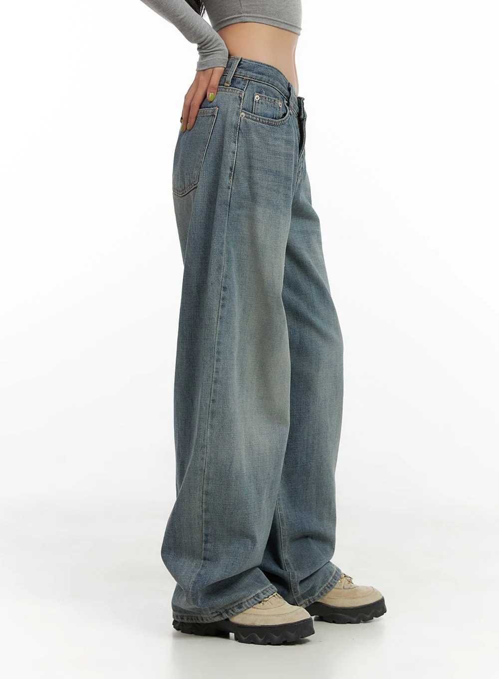 Nadia Washed Low-Waist Baggy Jeans CO424 - Image 3