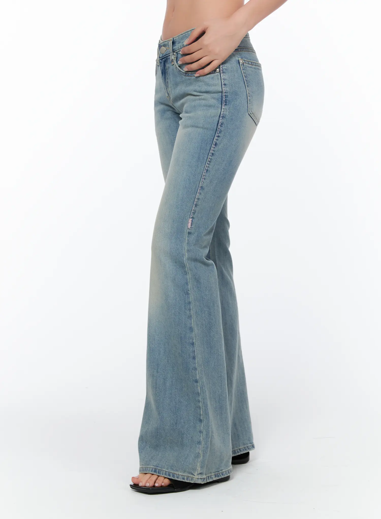 Nalani Low Rise Vintage Bootcut Jeans CA514 - Image 5