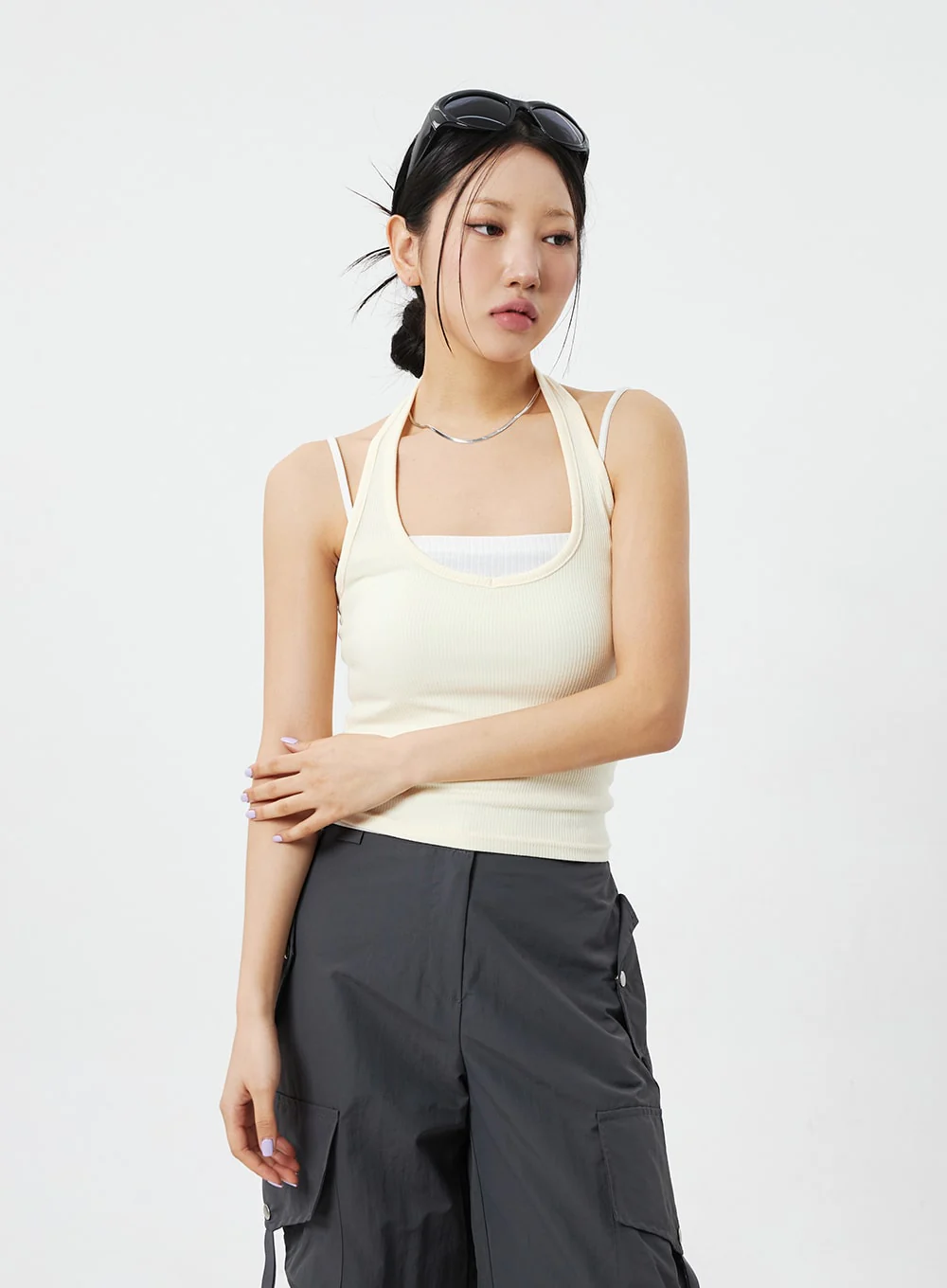Neck Strap Knit Top CM324 - Image 9