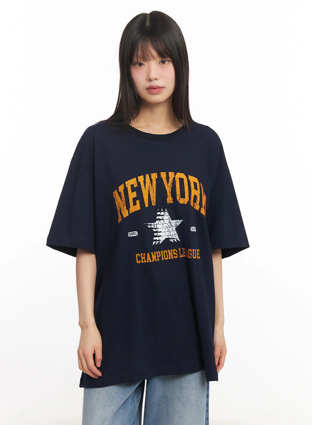 NY Graphic Oversize T-Shirt IY502 - Image 10