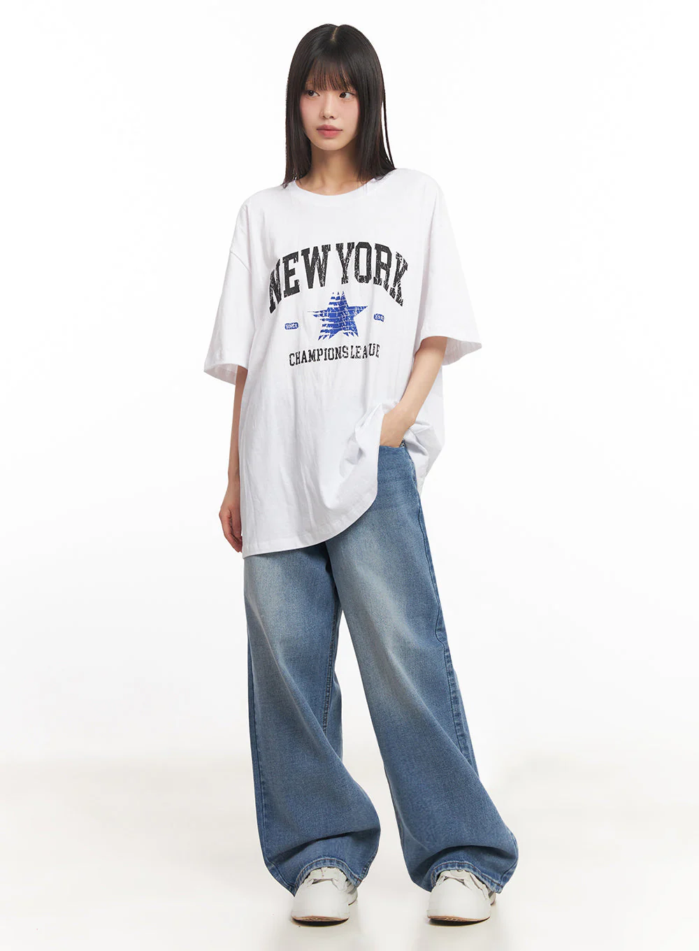 NY Graphic Oversize T-Shirt IY502 - Image 11