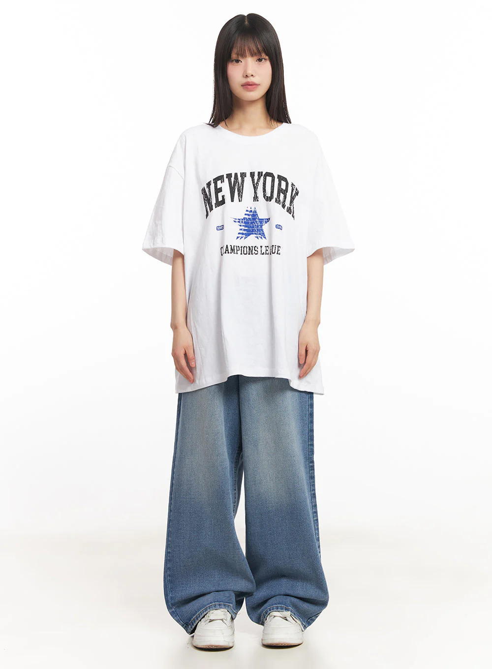 NY Graphic Oversize T-Shirt IY502 - Image 4