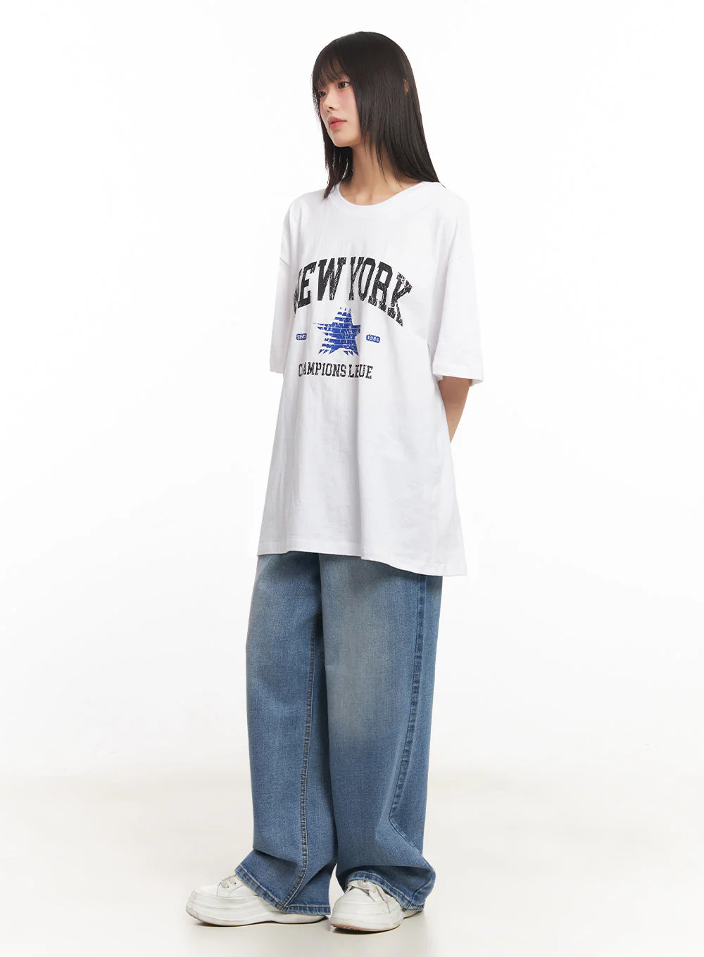 NY Graphic Oversize T-Shirt IY502 - Image 5