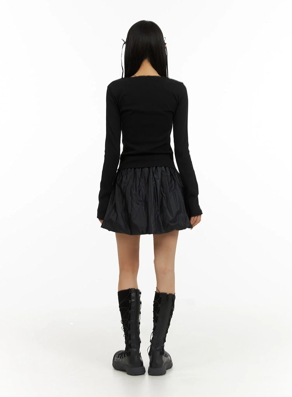 Nylon Balloon Mini Skirt CJ431 - Image 7