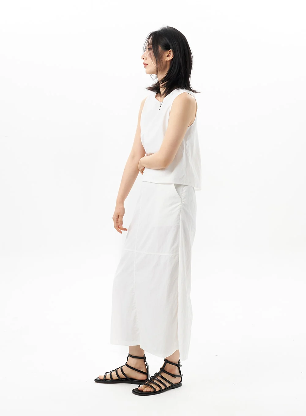 Nylon Maxi Skirt OU314 - Image 3