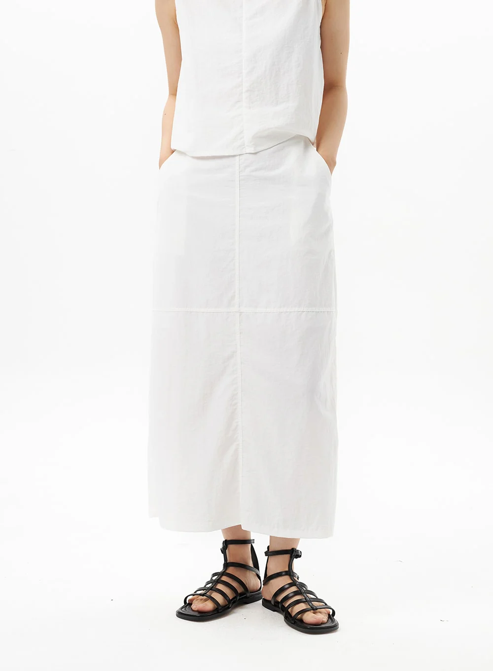 Nylon Maxi Skirt OU314 - Image 4