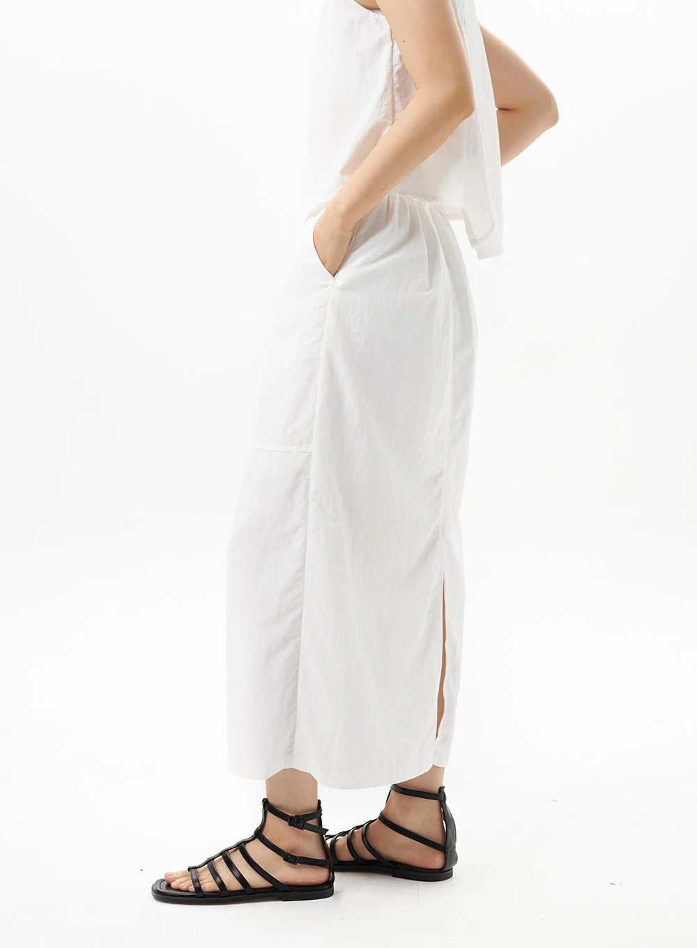 Nylon Maxi Skirt OU314 - Image 5