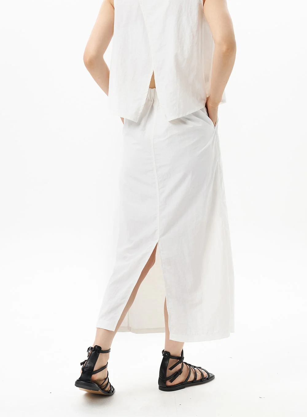 Nylon Maxi Skirt OU314 - Image 6