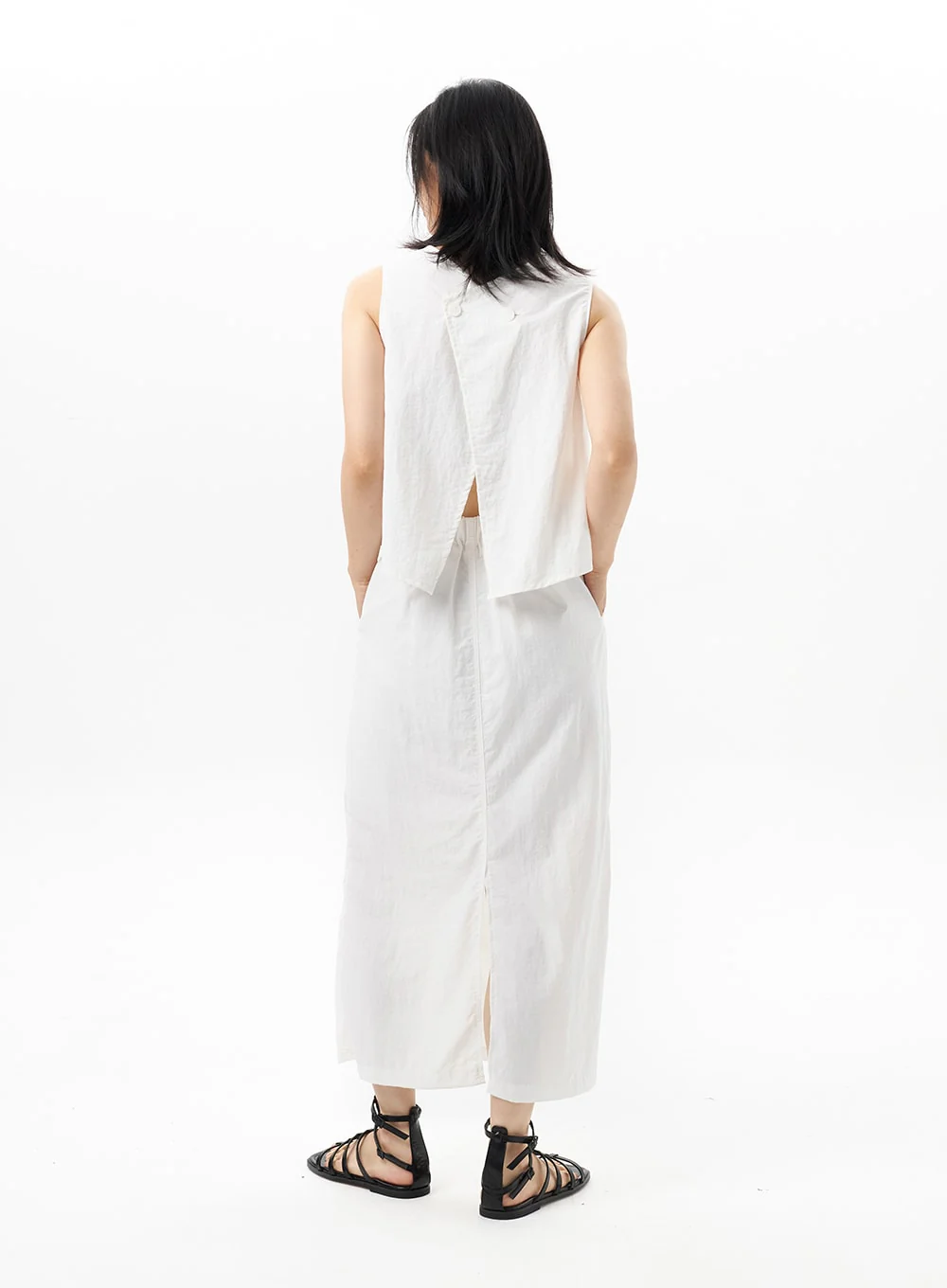 Nylon Maxi Skirt OU314 - Image 9