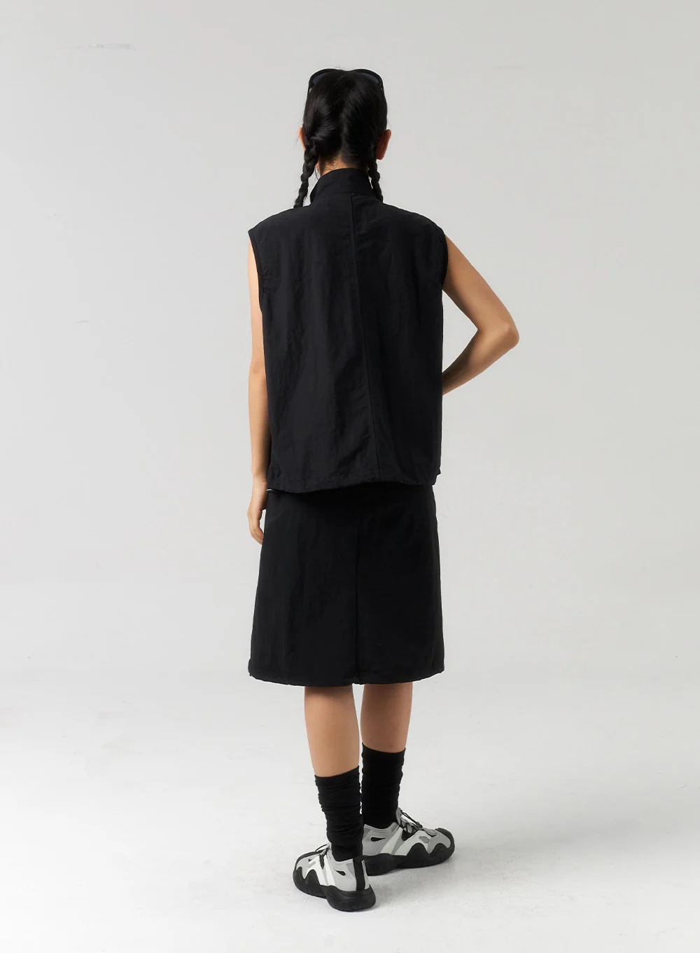 Nylon Sleeveless Zip-Up CU323 - Image 12