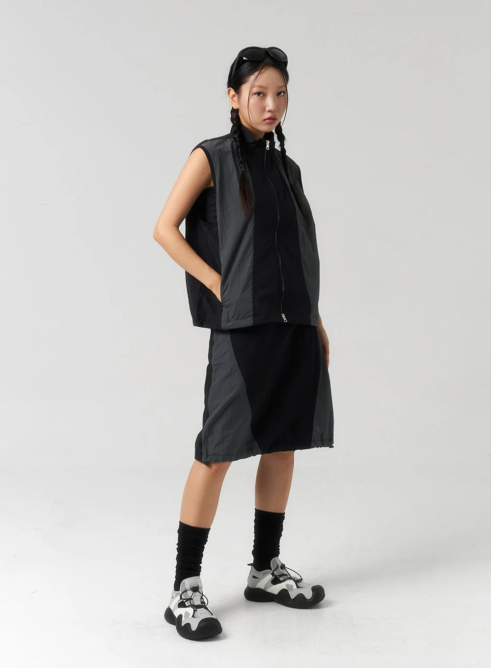 Nylon Sleeveless Zip-Up CU323 - Image 13