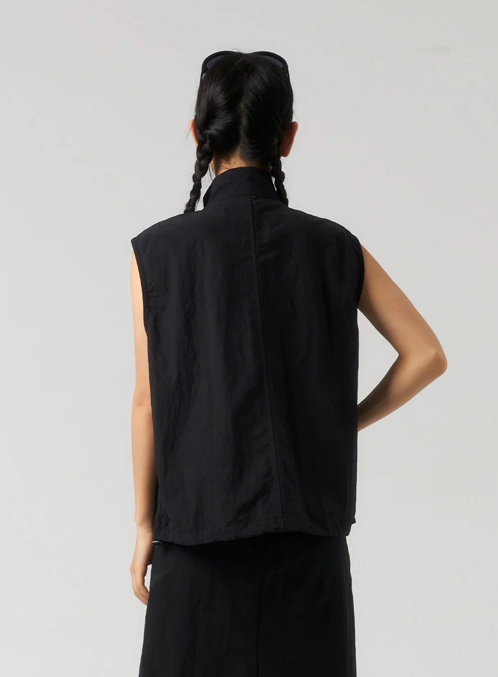 Nylon Sleeveless Zip-Up CU323 - Image 6