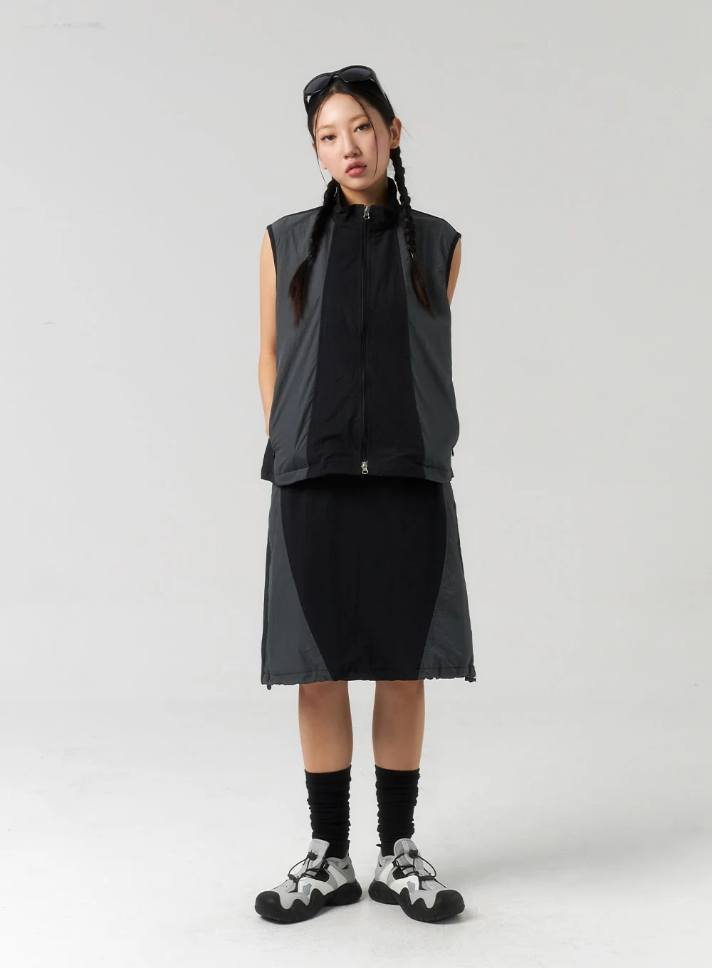 Nylon Sleeveless Zip-Up CU323 - Image 7