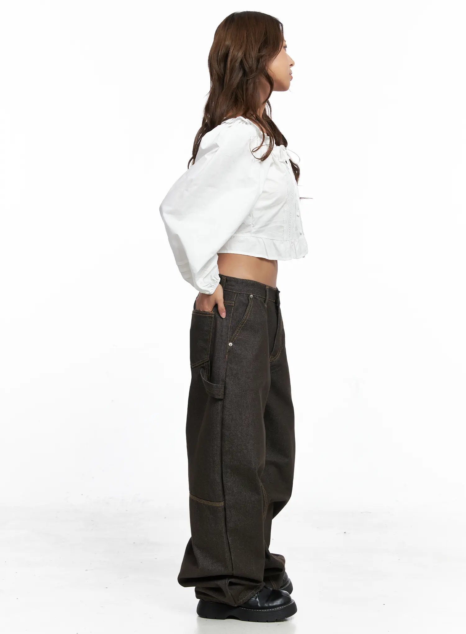 Oaklyn Non-Fade Wide-Leg Jeans CO513 - Image 5