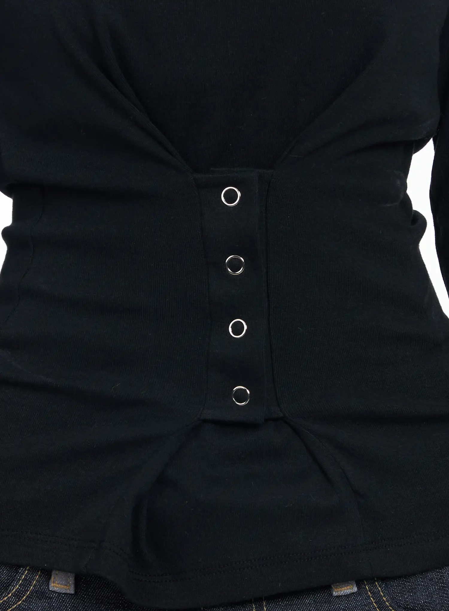 Off-Shoulder Corset Long Sleeve Top CM516 - Image 5