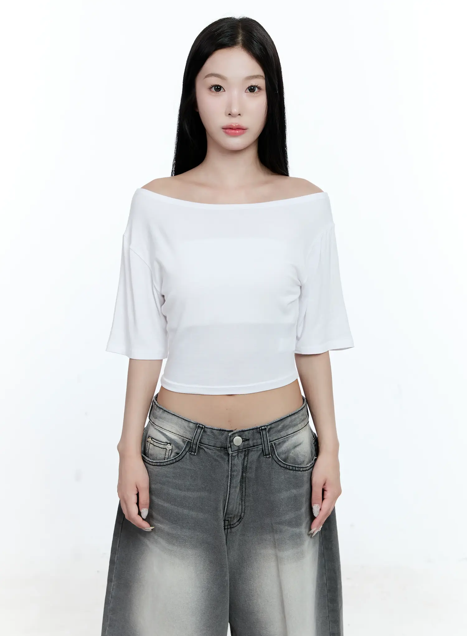 Off-Shoulder Crop Top CG511 - Image 9